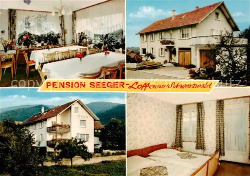 AK / Ansichtskarte  Loffenau_Bad_Herrenalb Pension Seeger Gastraum Fremdenzimmer Loffenau_Bad_Herrenalb