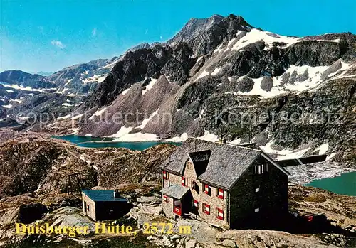 AK / Ansichtskarte  Duisburgerhuette_2572m_Flattach_Kaernten_AT mit Schwarzenseekopf Sandfeldkopf und Weissseehaus 