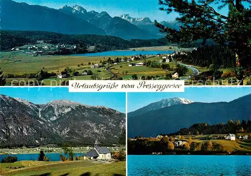 AK / Ansichtskarte  Pressegger_See_Villach_Kaernten_AT mit den Ferienorten Presseggen und Passriach Strandhotel Seerose 