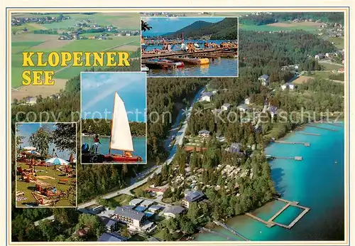 AK / Ansichtskarte  Klopeinersee_Kaernten_AT b.kc,



Fliegeraufnahme Campingplatz und Gemeindestrandbad 