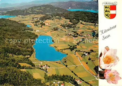 AK / Ansichtskarte  Keutschachersee_Kaernten_AT mit Pyramidenkogel Fliegeraufnahme 