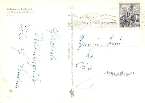 AK / Ansichtskarte  Faakersee_Kaernten_AT Panorama mit Bildstock und Mittagskogel 