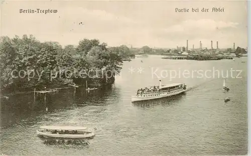 AK / Ansichtskarte  Treptow_Berlin Partie bei der Abtei See Marine-Postkarte Treptow Berlin