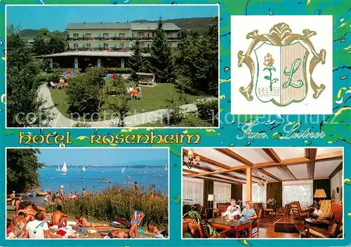 AK / Ansichtskarte  Krumpendorf_Woerthersee_AT Hotel Rosenheim Badestelle am Woerther See 