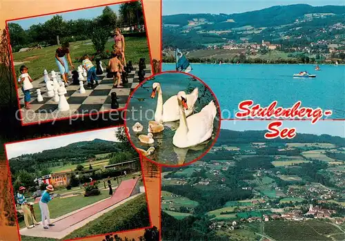 AK / Ansichtskarte  Stubenberg_Steiermark_AT Erholungszentrum am Stubenbergsee Schwaene Minigolf Bodenschach Luftbild 