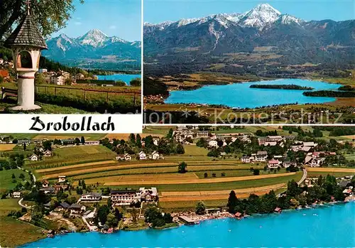AK / Ansichtskarte  Drobollach_Faaker_See_Kaernten_AT Panorama Blick zum Mittagskogel Karawanken Luftfotos Bildstock 