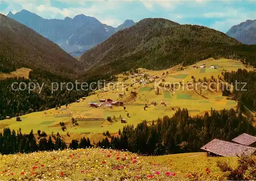 AK / Ansichtskarte  Obergail_Liesing_Kaernten_AT Landschaftspanorama Blick gegen Steinwand Lesachtal 