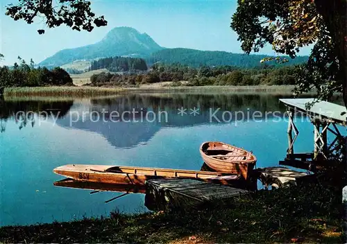 AK / Ansichtskarte 73855573 St_Veit_Glan_Kaernten_AT Uferpartie am Hoetzendorfer See Badesteg Bootsanleger 