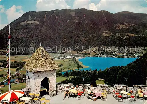 AK / Ansichtskarte  Landskron_Ruine_Ossiachersee_Kaernten_AT Blick von der Burgruine auf Annenheim und Kanzelhoehe Terrasse 