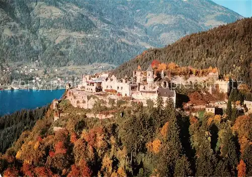 AK / Ansichtskarte  Landskron_Ruine_Ossiachersee_Kaernten_AT Fliegeraufnahme 