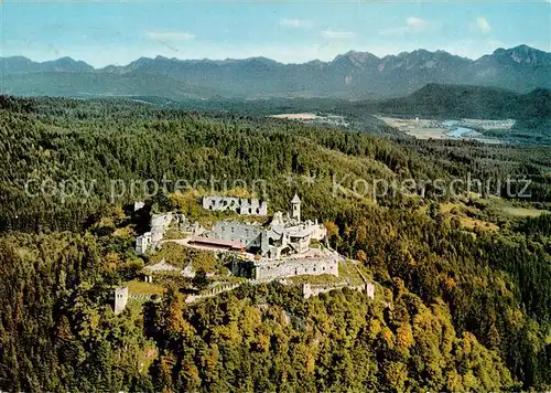 AK / Ansichtskarte  Landskron_Ruine_Ossiachersee_Kaernten_AT Fliegeraufnahme mit Karawankenkette 