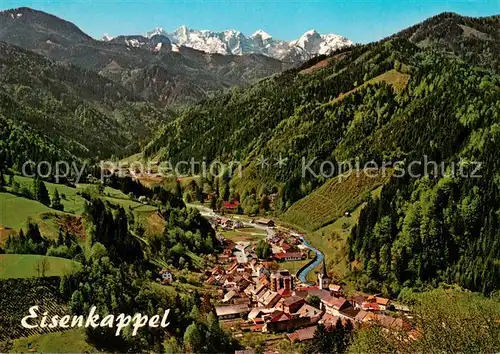 AK / Ansichtskarte 73855628 Eisenkappel-Vellach_Kaernten_AT Fliegeraufnahme mit Steiner Alpen 