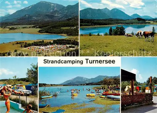 AK / Ansichtskarte  Turnersee_Kaernten_AT Seepartien Strandcamping Restaurant Badespass 