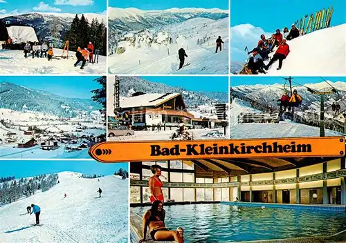 AK / Ansichtskarte  Bad_Kleinkirchheim_Kaernten_AT Alpentherme Thermalhallenbad Panorama Sessellift Skipisten 