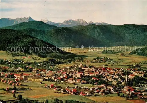 AK / Ansichtskarte  Feldkirchen_Kaernten Fliegeraufnahme mit Karawanken Feldkirchen Kaernten