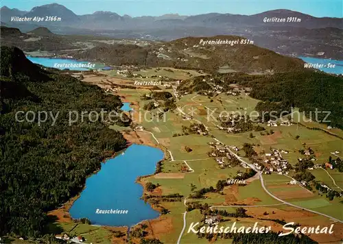 AK / Ansichtskarte  Keutschach_am_See_Kaernten_AT Blick ueber das Keutschacher Seental Fliegeraufnahme 