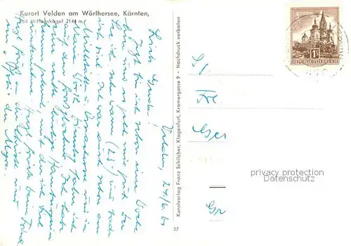 AK / Ansichtskarte  Velden__Woerthersee_AT Panorama mit Mittagskogel 