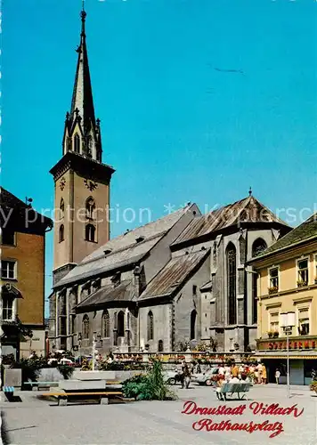 AK / Ansichtskarte  Villach_Kaernten_AT Rathausplatz Stadtpfarrkirche 