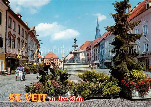 AK / Ansichtskarte  St_Veit_Glan_Kaernten_AT Hauptplatz mit Brunnen 