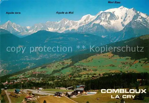 AK / Ansichtskarte  Combloux_74_Haute-Savoie La Cry Aiguille Verte Midi et Mont Blanc 