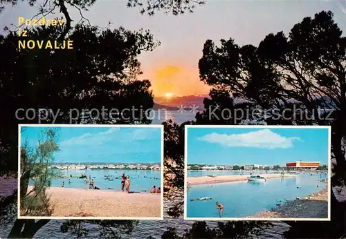 AK / Ansichtskarte  Novalje_Novalja_Croatia Strandpartien 