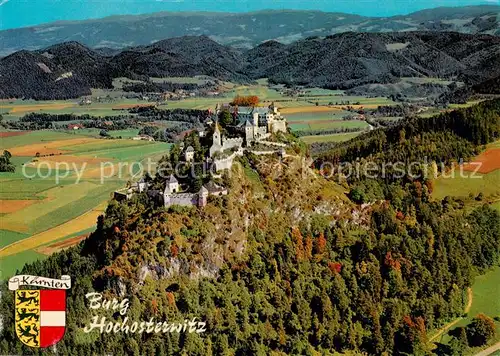 AK / Ansichtskarte  Burg_Hochosterwitz_Kaernten_AT Fliegeraufnahme mit Saualpe 