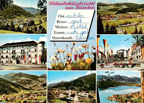 AK / Ansichtskarte 73855802 Bad_Kleinkirchheim_Kaernten_AT Schloss Porcia Obervellach Feld am See Dellach Millstaettersee 