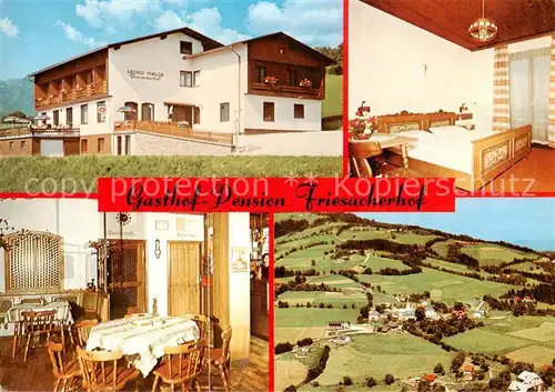 AK / Ansichtskarte  Prebl_Wolfsberg_Kaernten_AT Gasthof Pension Friesacherhof Zimmer Gaststube Fliegeraufnahme 