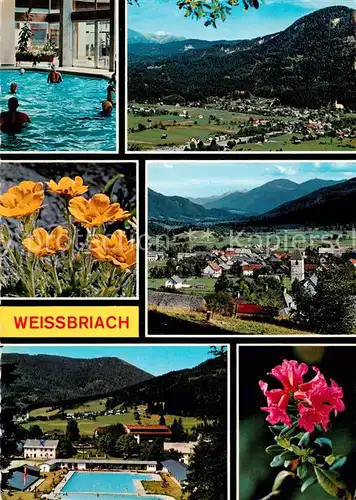 AK / Ansichtskarte 73855813 Weissbriach_Gitschtal_Kaernten_AT Hallenbad Panorama Freibad Alpenflora 