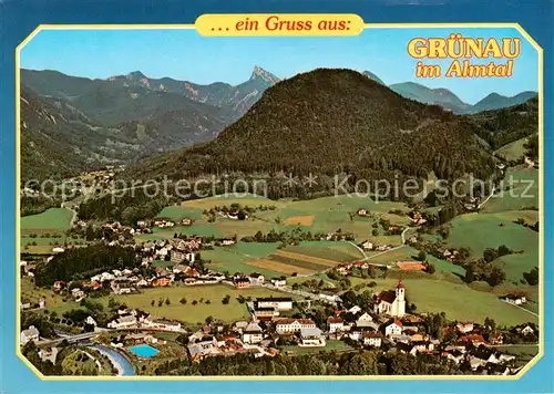 AK / Ansichtskarte  Gruenau_Almtal_Oberoesterreich_AT Fliegeraufnahme 