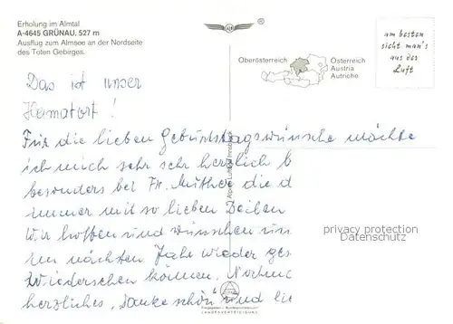 AK / Ansichtskarte  Gruenau_Almtal_Oberoesterreich_AT Fliegeraufnahme 