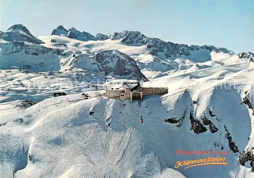 AK / Ansichtskarte  Krippenstein_3003m_Berghaus_Dachstein_AT Berghotel mit Hohem Dachstein Fliegeraufnahme 