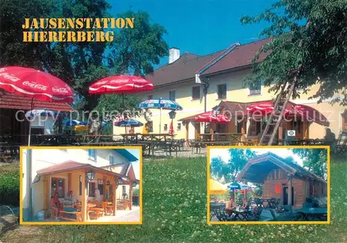 AK / Ansichtskarte  Grieskirchen_Oberoesterreich_AT Jausenstation Hiererberg Terrasse Blockhaus 