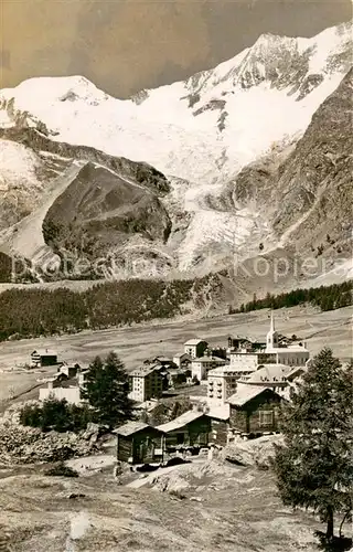 AK / Ansichtskarte  Saas-Fee_VS mit Fee Gletscher Alphubel und Taeschhorn 