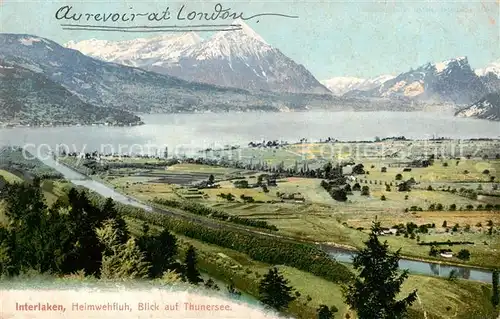 AK / Ansichtskarte  Interlaken_BE Heimwehfluh Blick auf Thunersee Interlaken_BE