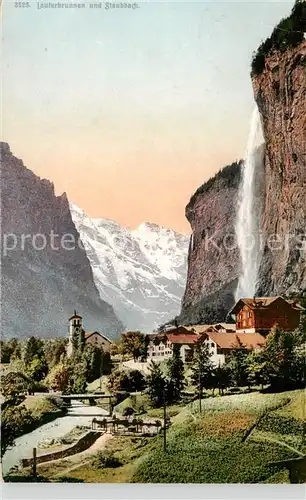 AK / Ansichtskarte  Lauterbrunnen_BE und Staubbach Lauterbrunnen BE