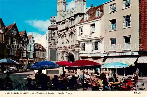 AK / Ansichtskarte 73855861 Canterbury__Kent_UK The Gardens and Christchurch Gate 