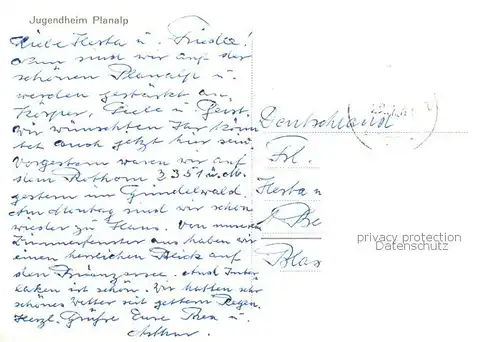 AK / Ansichtskarte  Planalp_1350m_Brienz_BE Jugendheim Planalp 