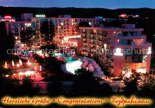 AK / Ansichtskarte 73855897 Golden_Sands_Bulgaria Hotel Mimosa bei Nacht 