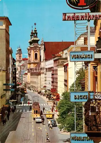 AK / Ansichtskarte 73855947 Linz_Donau_AT Landstrasse von der Mozartkreuzung aus gesehen 