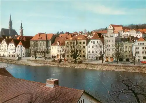 AK / Ansichtskarte  Steyr_Enns_Oberoesterreich Blick auf den Ennskai Steyr_Enns