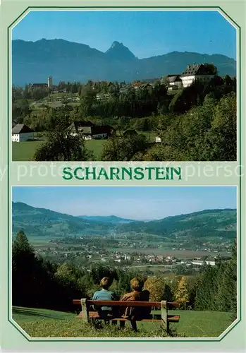 AK / Ansichtskarte 73856002 Scharnstein_AT Panorama Almtal gegen Traunstein 