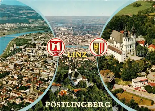 AK / Ansichtskarte  Poestlingberg Wallfahrtsort Stadtpanorama Linz Poestlingberg