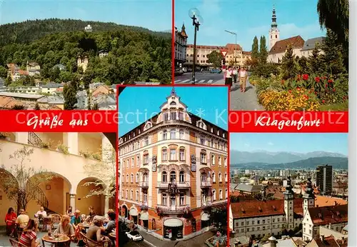 AK / Ansichtskarte  Klagenfurt_Woerthersee_AT Panorama Blick vom Stadtpfarrturm zum Kreuzberg Sternwarte Heiligengeistplatz Arkadenhof Altstadt Hotel Moser Verdino Landhaus 