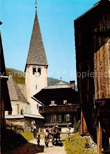 AK / Ansichtskarte  St_Oswald_Kaernten_AT Dorfpartie Kirche Pferdefuhrwerk Sommerfrische und Wintersport 