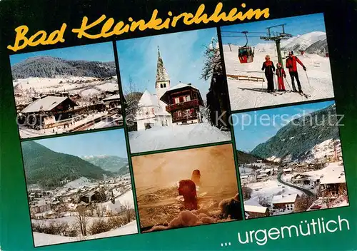 AK / Ansichtskarte  Bad_Kleinkirchheim_Kaernten_AT Panorama Wintersportzentrum Skilift Ortsmotiv mit Kirche Thermalbad 