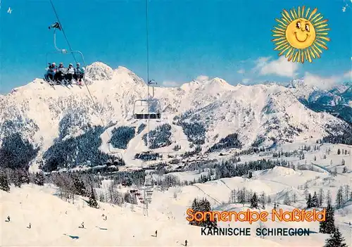 AK / Ansichtskarte 73856060 Hermagor_Kaernten_AT Troegl-Bahn Sessellift Karnische Skiregion Sonnenalpe Nassfeld 