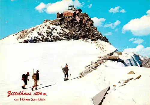 AK / Ansichtskarte  Hoher_Sonnblick_3106m_Rauris-Woerth_AT Zittelhaus Bergsteiger 