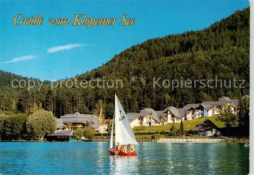 AK / Ansichtskarte 73856074 Unterburg_Klopeinersee_Kaernten_AT Erholungszentrum CA Klopein Segeln  