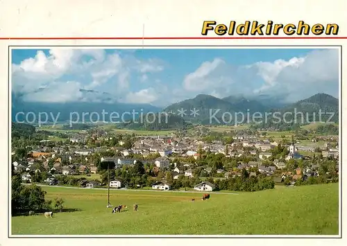 AK / Ansichtskarte  Feldkirchen_Kaernten Panorama Blick ueber die Stadt gegen Sueden Feldkirchen Kaernten